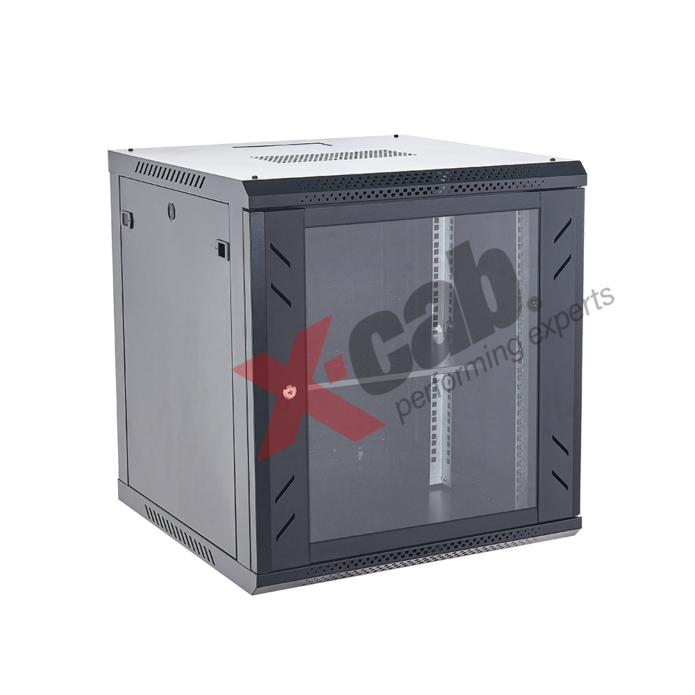 Cabinet metalic de perete 19”, tip rack wallmount, 18U 600x600 mm, Xcab S Negru "Xcab-18U60S.9004"