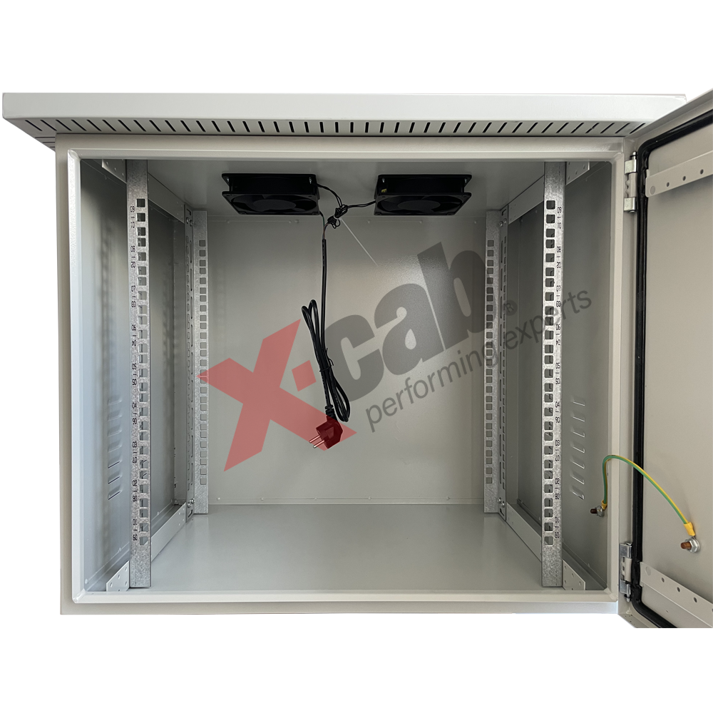Cabinet metalic de exterior 19", rack de perete, 9U 600x400 mm, IP-55, Xcab "Xcab-OC6409"