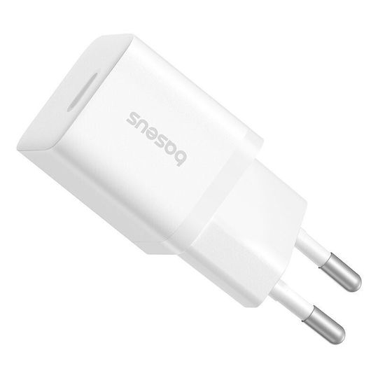 INCARCATOR retea Baseus GaN5 mini, Quick Charge 25W, 1 x USB Type-C, alb "P10110909213-00" - 6932172658205