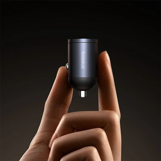 INCARCATOR auto Baseus Tiny Star, Quick Charge 30W, 1 x USB Type-C, 1 x USB, negru "C00035001121-02" - 6932172677206