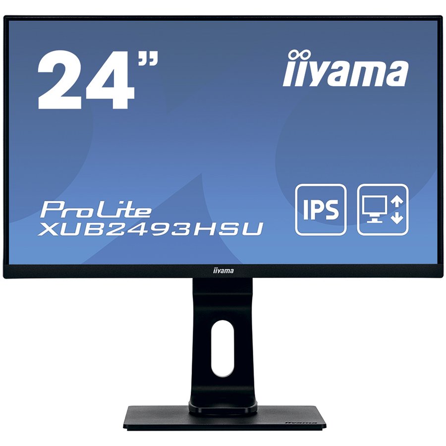 IIYAMA Monitor LED XUB2493HSU-B6 24" IPS 1920 x 1080 @100Hz 16:9 250 cd/m2 1000:1 1ms HDMI DP USB HUB HAS+PIVOT "XUB2493HSU-B6"