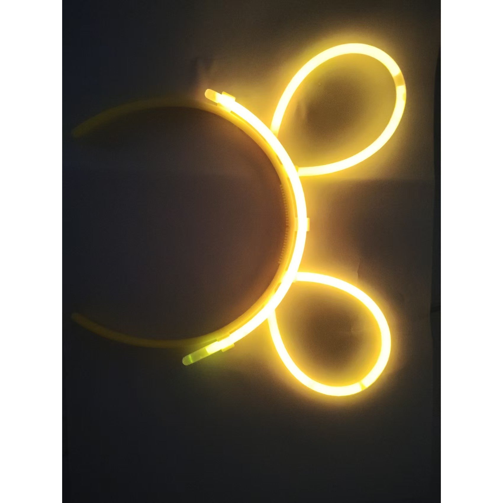 Cordeluta Decorativa, din Plastic, Fluorescenta, Accesoriu Petrecere, Galben