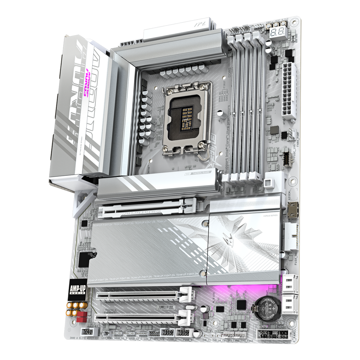 Placa de baza Gigabyte Z890 AORUS ELITE WIFI7 ICE, LGA1851, DDR5, BT, Wi-Fi, ATX, Alb 