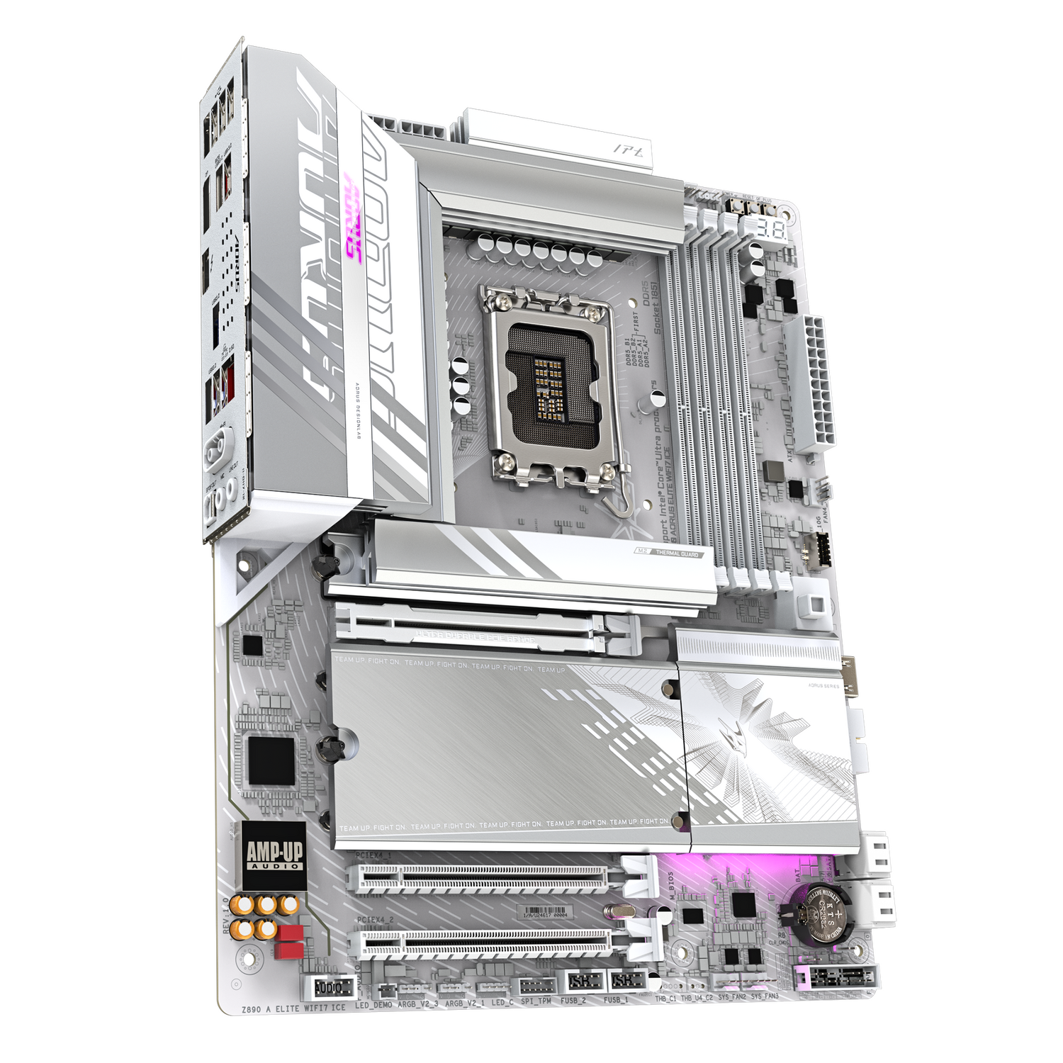 Placa de baza GIGABYTE Z890 AORUS ELITE WIFI7 ICE, LGA1851, DDR5, BT, Wi-Fi, ATX, Alb "Z890 A ELITE WF7 ICE"