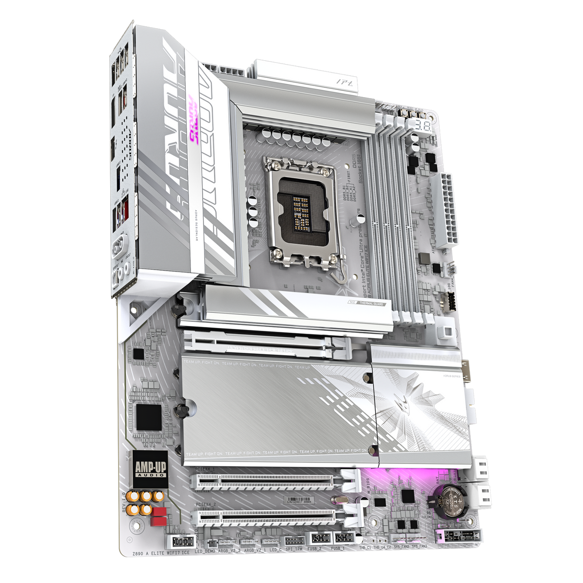 Placa de baza Gigabyte Z890 AORUS ELITE WIFI7 ICE, LGA1851, DDR5, BT, Wi-Fi, ATX, Alb 
