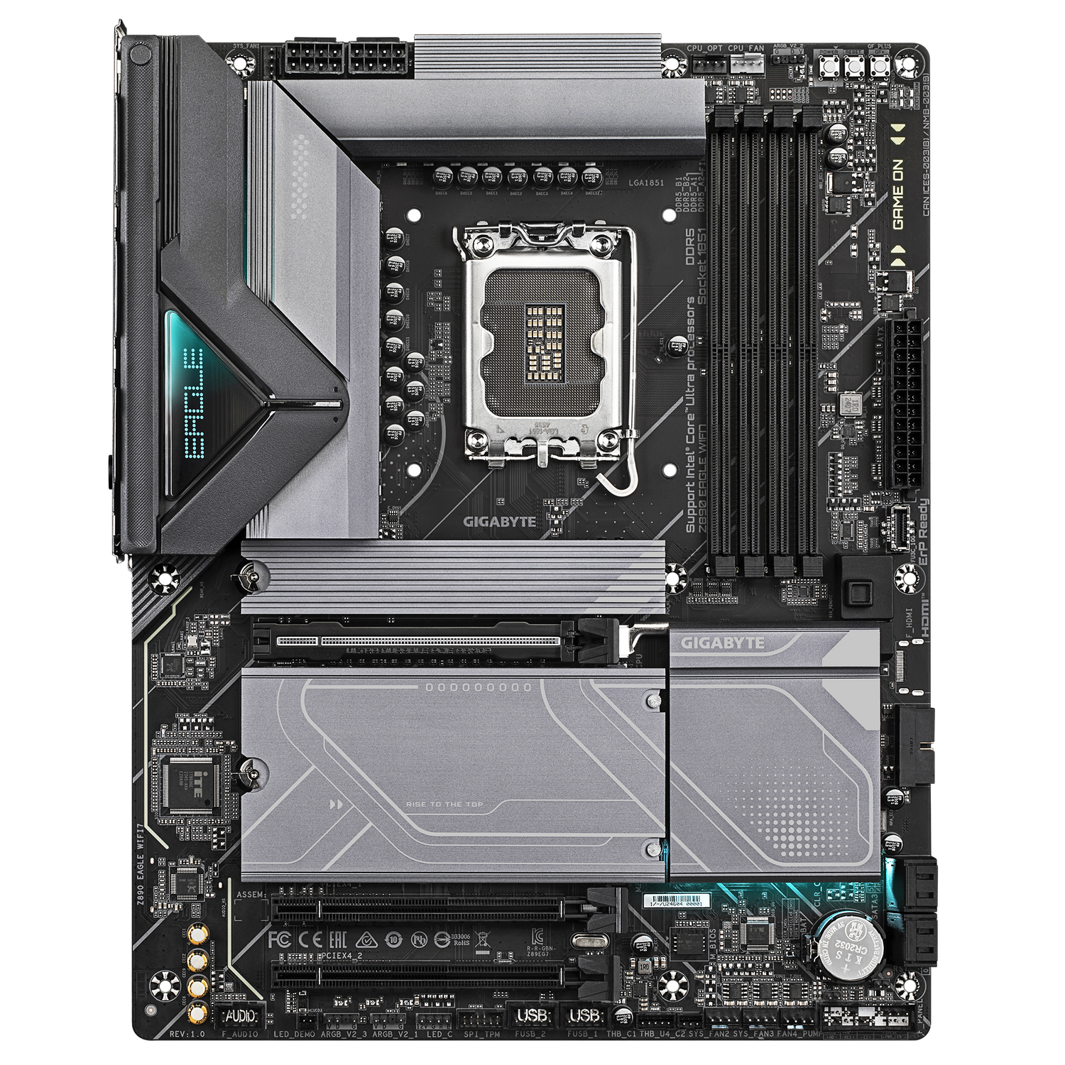 Placa de baza GIGABYTE Z890 EAGLE WIFI7, LGA1851, DDR5, BT, Wi-Fi, ATX, Negru "Z890 EAGLE WIFI7"