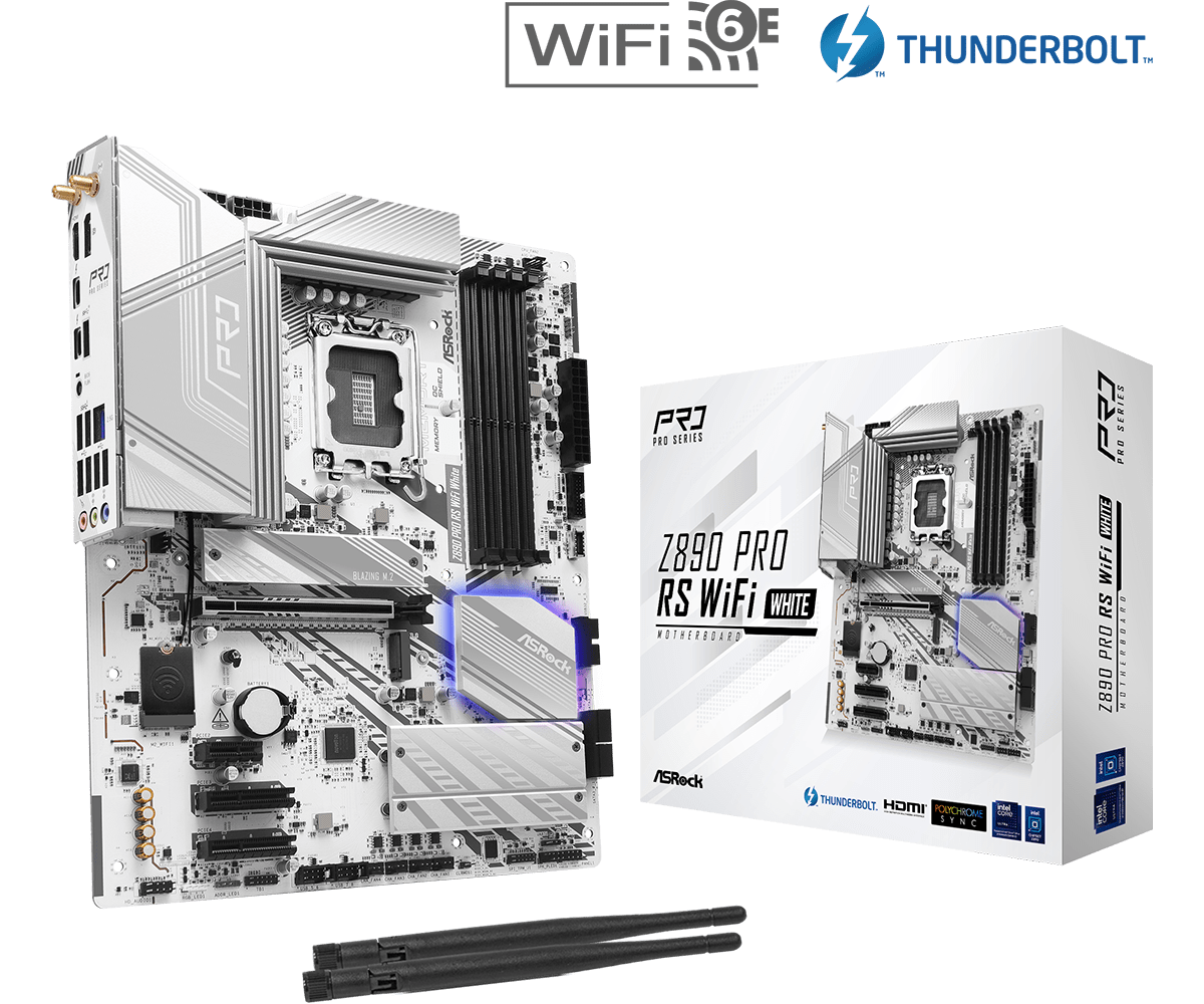MB Asrock Z890 PRO RS WIFI WHITE LGA1851 
