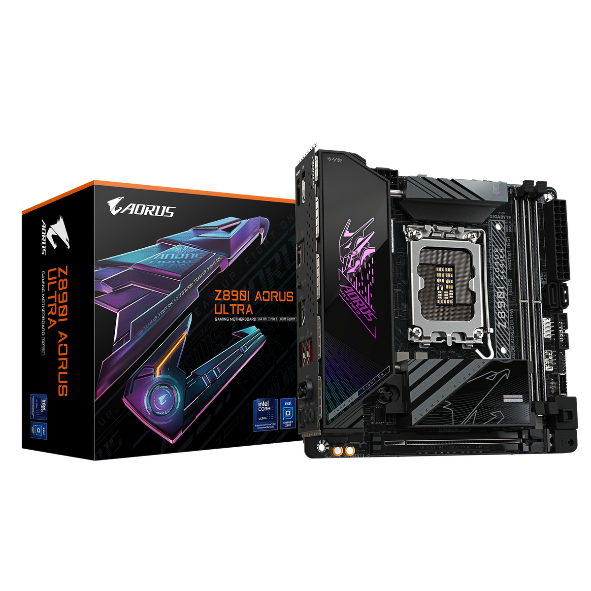 Placa de baza Gigabyte Z890I AORUS ULTRA, LGA1851, DDR5, BT, Wi-Fi, Mini-ITX, Negru 